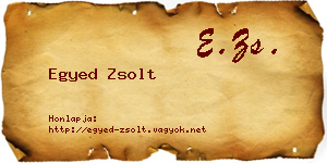Egyed Zsolt névjegykártya
