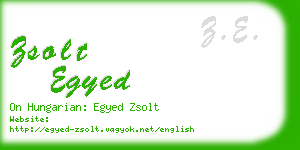 zsolt egyed business card